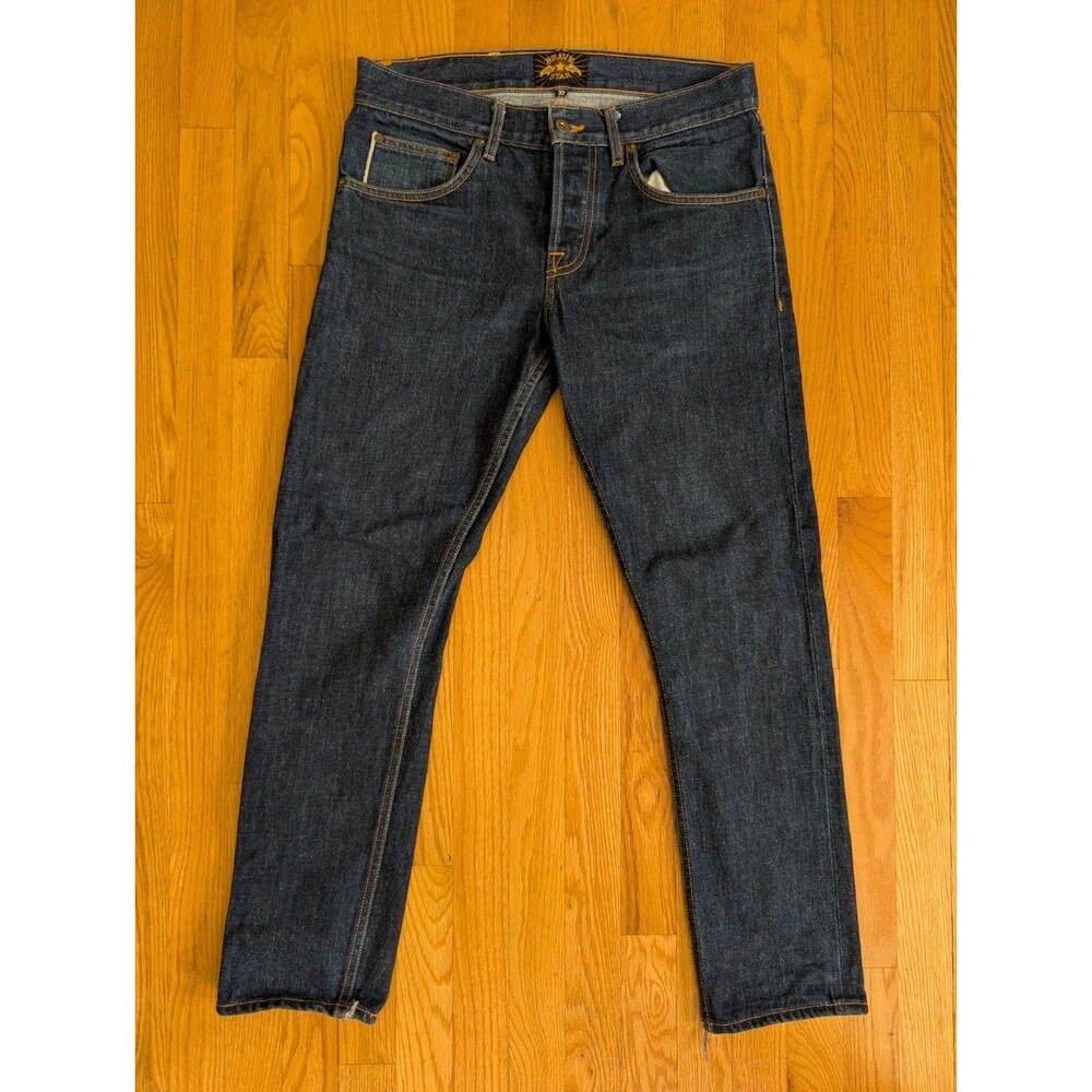 Brave Star Men’s Jeans Size 32 X 29 Dark Wash USA Made Selevedge